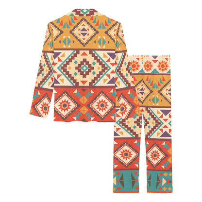 Navajo Pattern Print Design A01 Women's Long Pajama Set