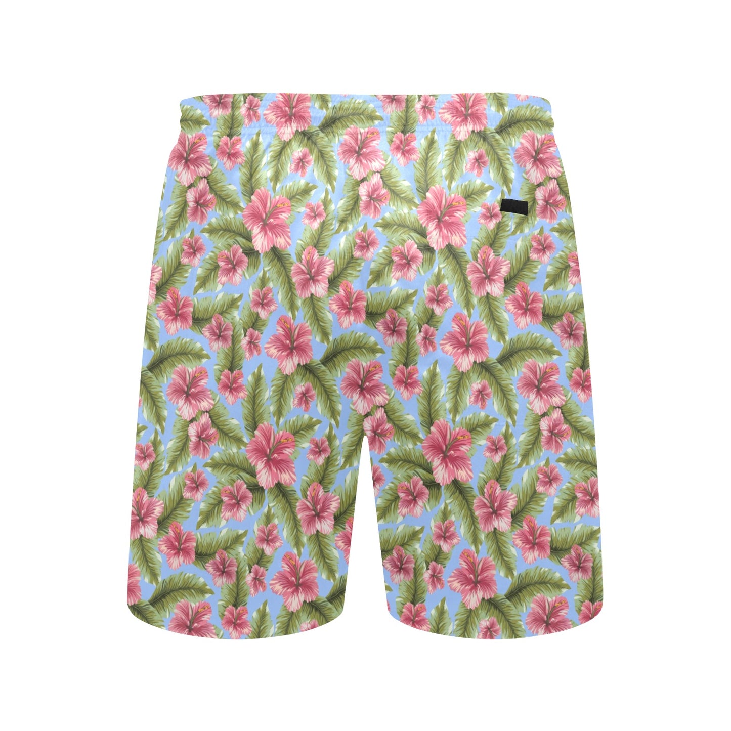 Tropical Flower Print Design LKS301 Men's Swim Trunks Beach Shorts