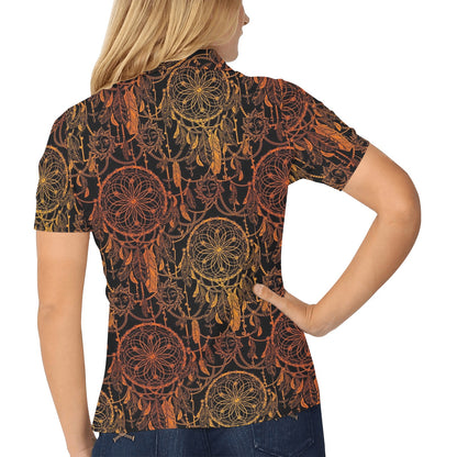 Dream catcher Sun and Moon Women's Polo Shirt
