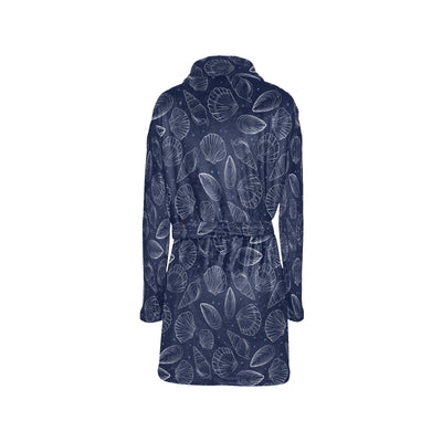 Seashell Print Design LKS3011 Women's Fleece Robe