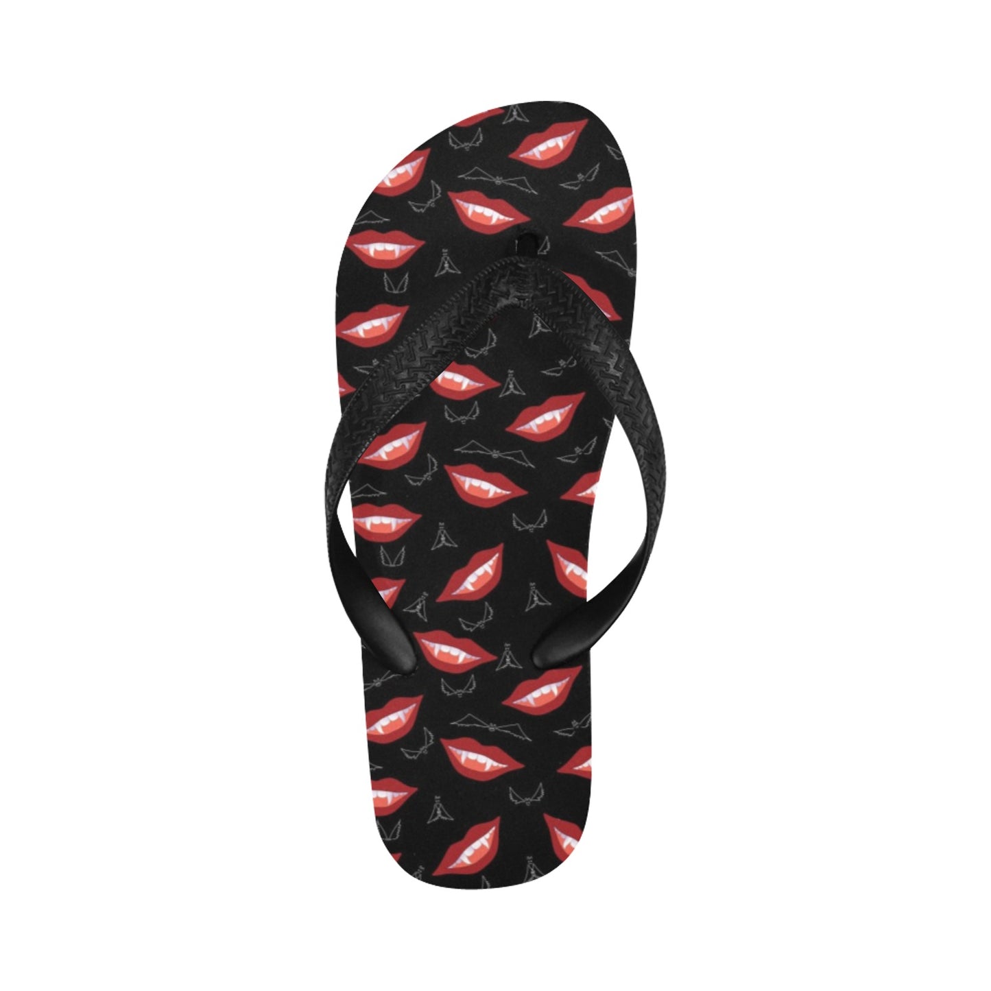 Vampire Lips Print Design LKS301 Flip Flops