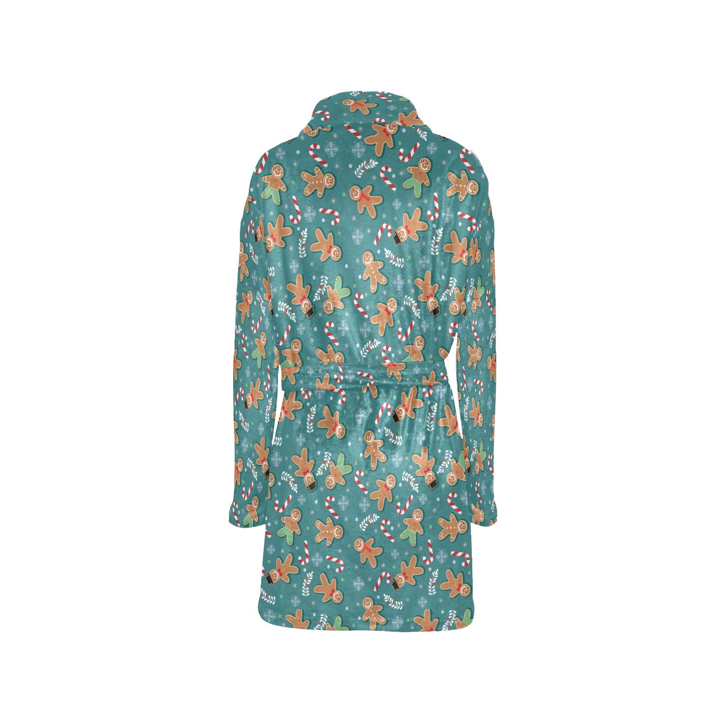 Gingerbread Pattern Print Design 05 Women's Fleece Robe