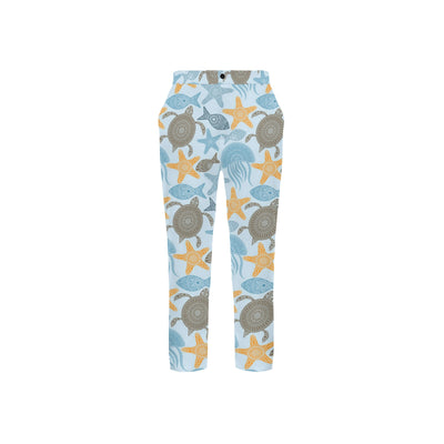 Polynesian Jellyfish Turtle Print Men's Pants