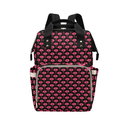 Vampire Lips Print Design LKS303 Diaper Bag Backpack