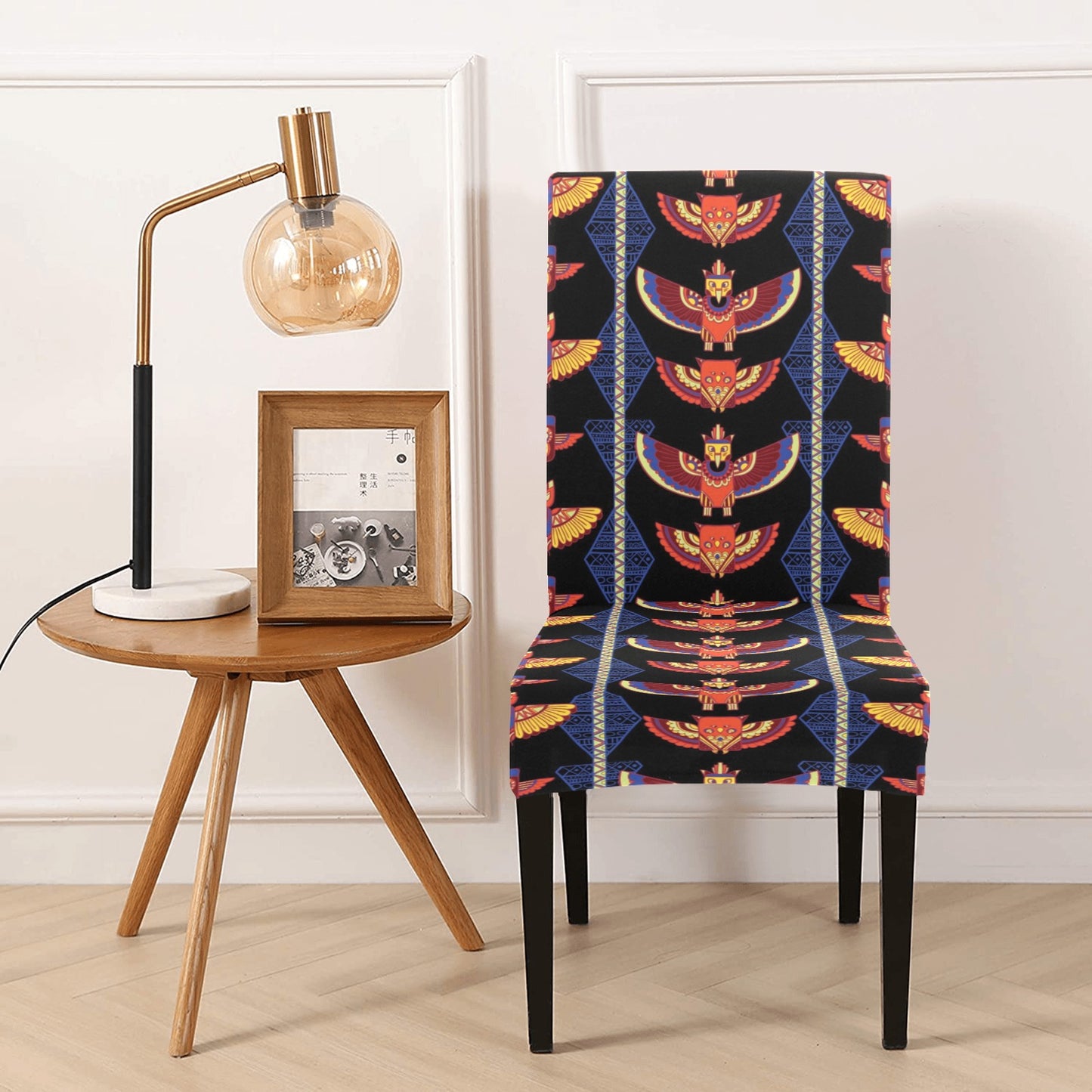 Totem Print Design LKS301 Dining Chair Slipcover