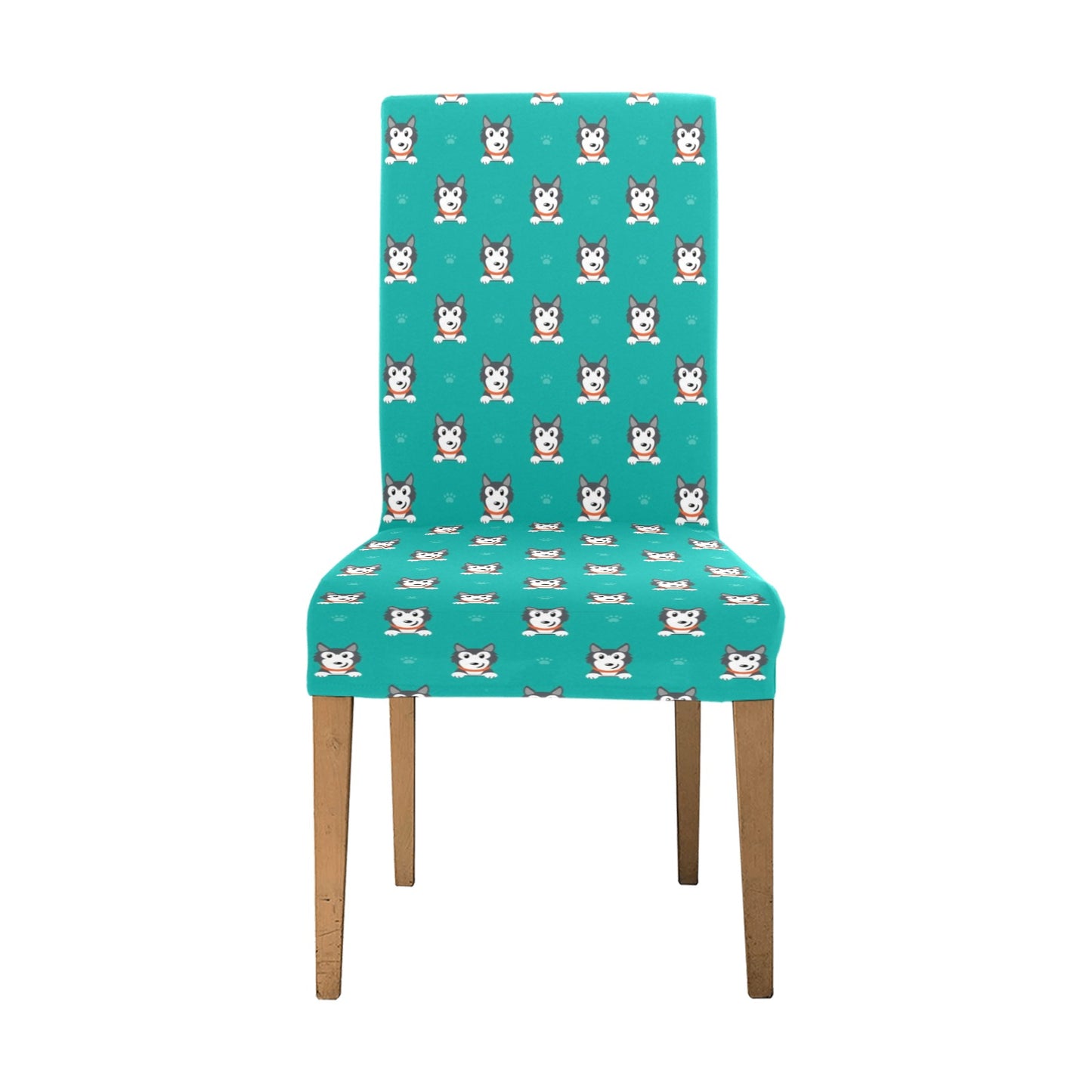 Siberian Huskies Print Design LKS304 Dining Chair Slipcover
