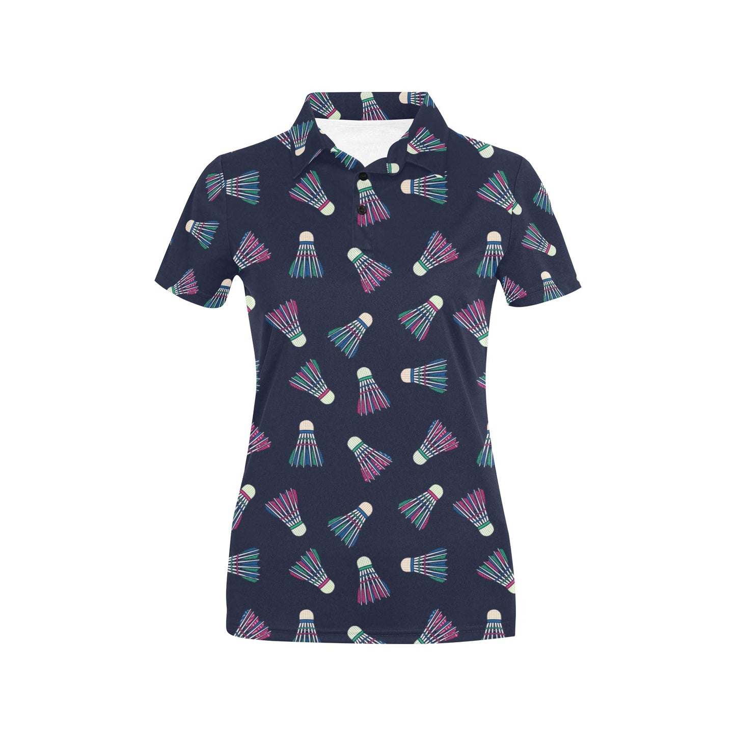 Badminton Ball Pattern Print Design 02 Women's Polo Shirt