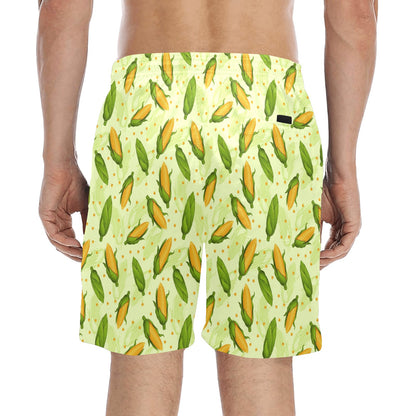 Agricultural Fresh Corn cob Print Pattern Men's Swim Trunks Beach Shorts