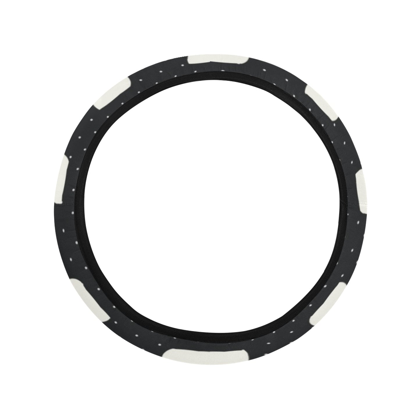 Swan Print Design LKS401 Steering Wheel Cover with Elastic Edge