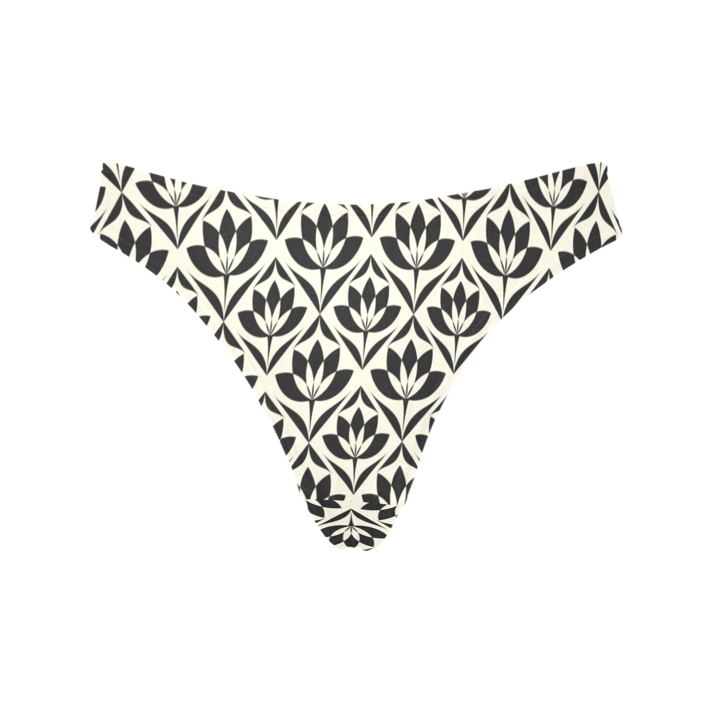 Lotus Pattern Print Women's Thongs