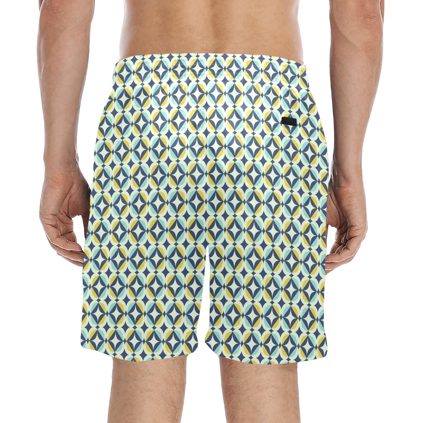 Swedish Design Pattern Men's Swim Trunks Beach Shorts