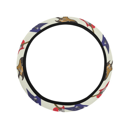 Electric Guitar Print Design LKS404 Steering Wheel Cover with Elastic Edge