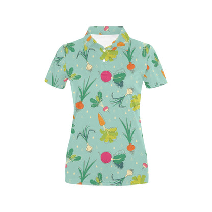 Radish Pattern Print Design A01 Women's Polo Shirt