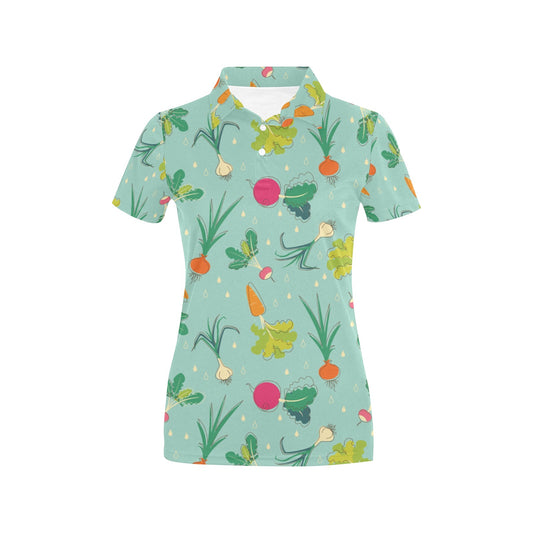 Radish Pattern Print Design A01 Women's Polo Shirt