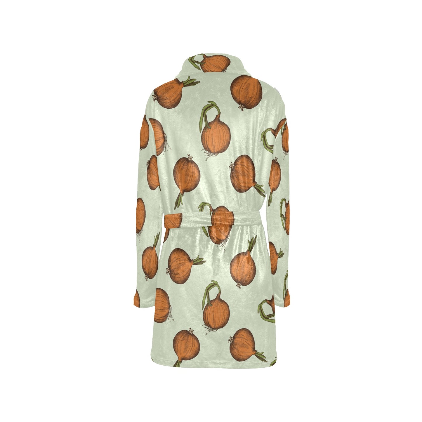 Onion Pattern Print Design A05 Women's Fleece Robe