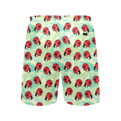 Ladybug Cute Print Pattern Men's Swim Trunks Beach Shorts