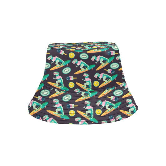 Surfboard T Rex Print Design LKS301 Unisex Bucket Hat