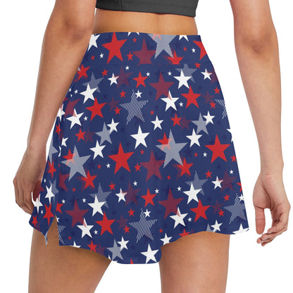 Star Print Design LKS304 17" Golf & Pickleball Skort with Pockets