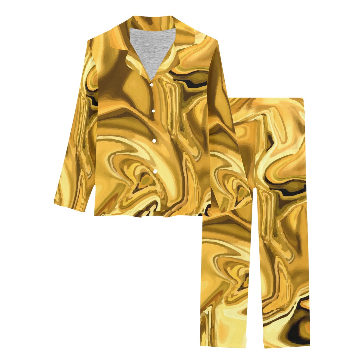 Liquid Pattern Print Design 03 Women's Long Pajama Set