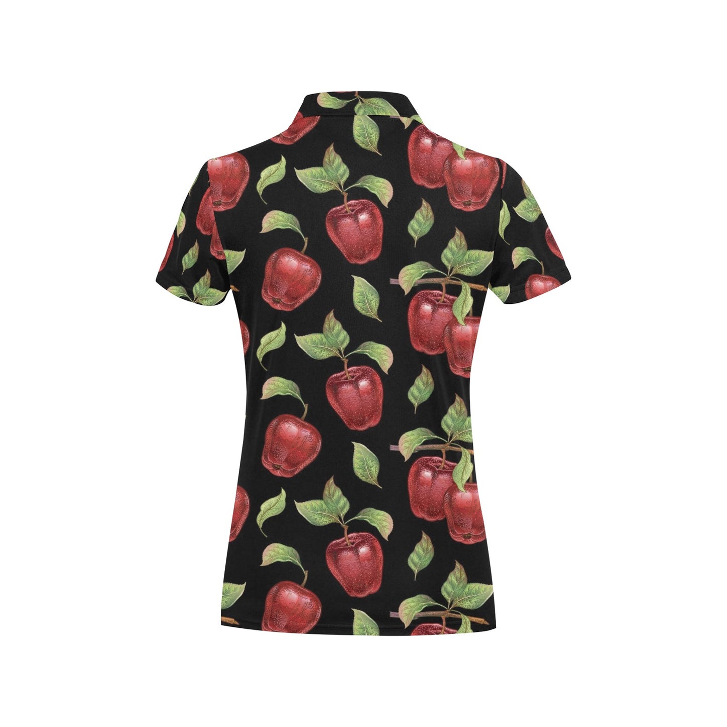 Apple Pattern Print Design AP011 Women's Polo Shirt