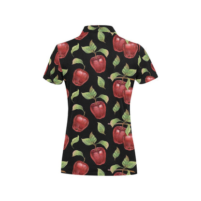 Apple Pattern Print Design AP011 Women's Polo Shirt