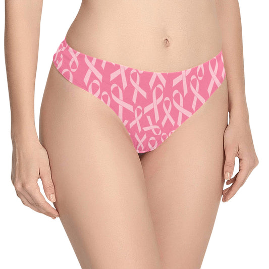 Breast Cancer Awareness Themed Women's Thongs