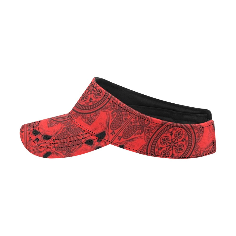 Bandana Red Print Design LKS304 Unisex Sun Visor