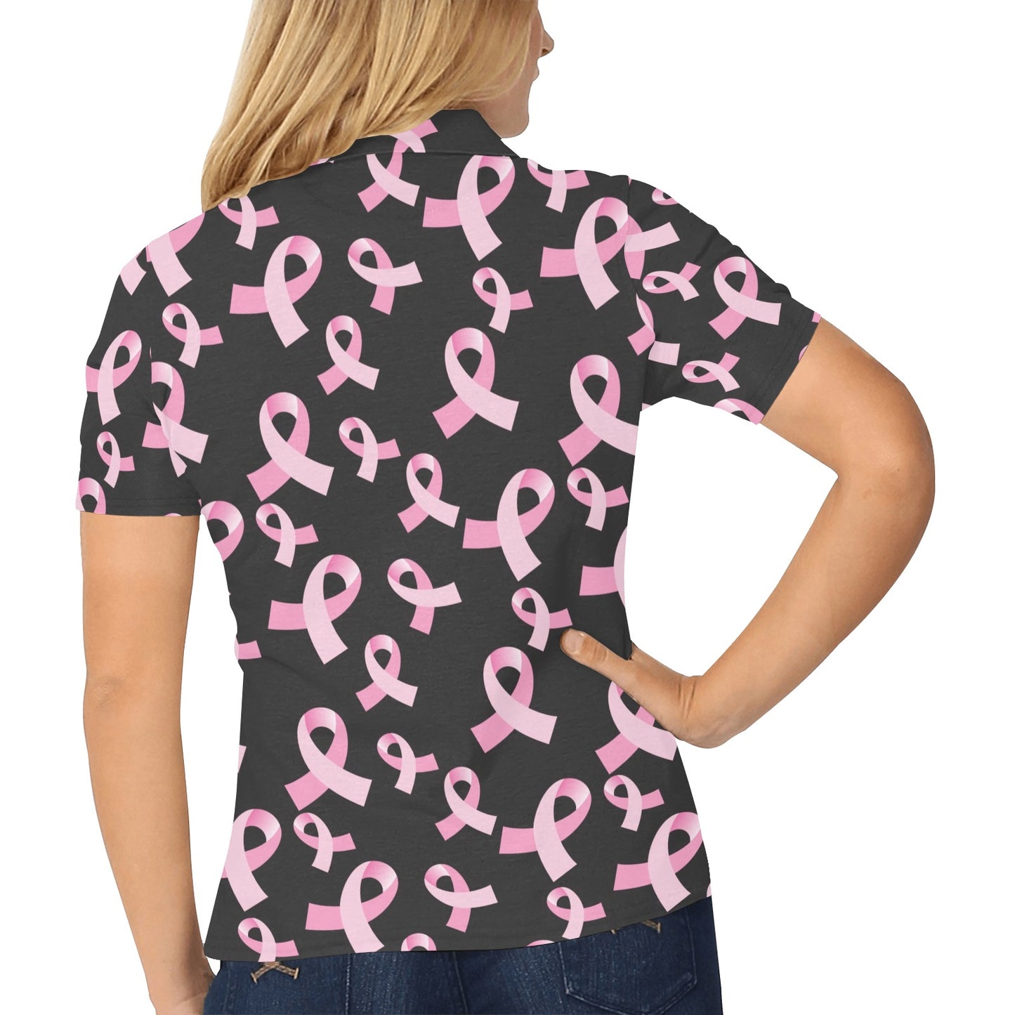 Breast Cancer Awareness Design Women's Polo Shirt