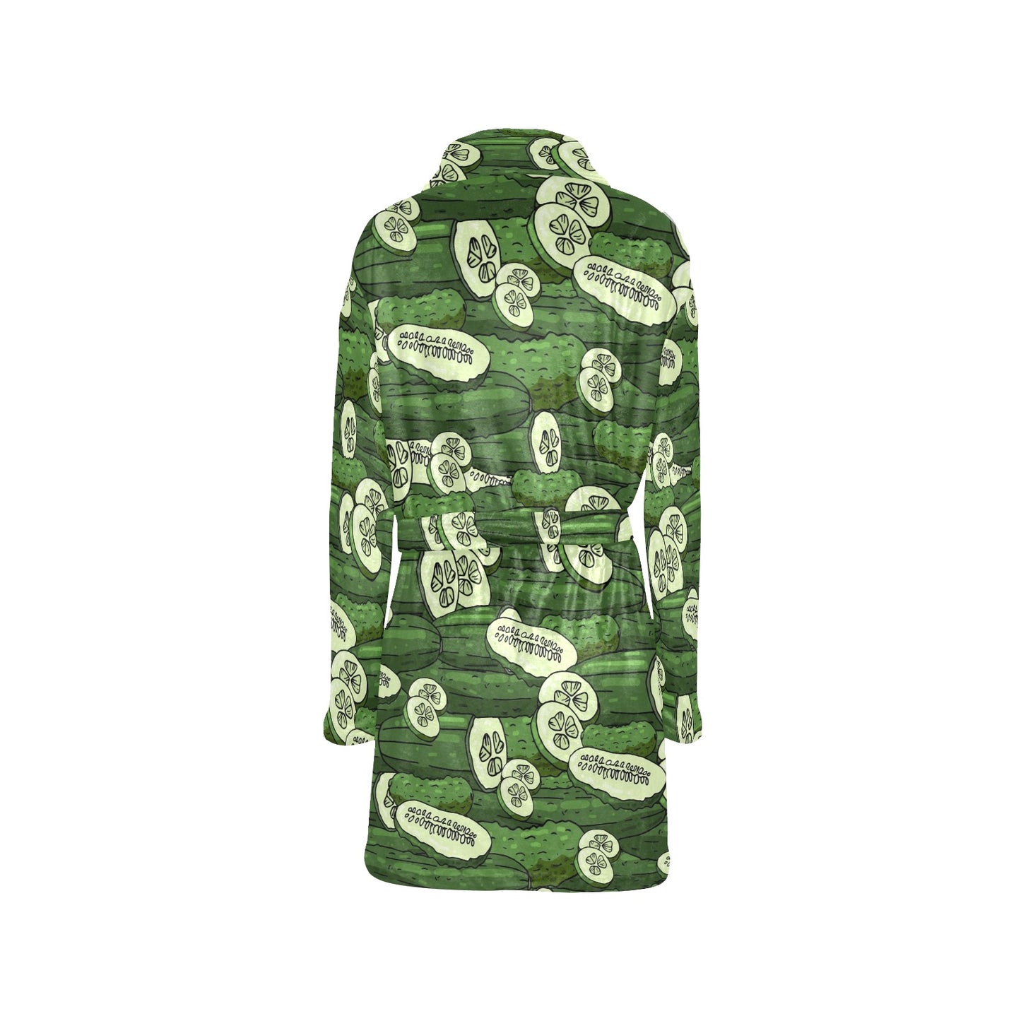 Cucumber Pattern Print Design CC01 Women's Fleece Robe