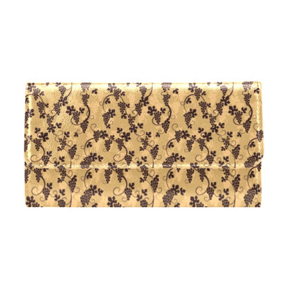 Wine Grape Design Print Women's Trifold Wallet