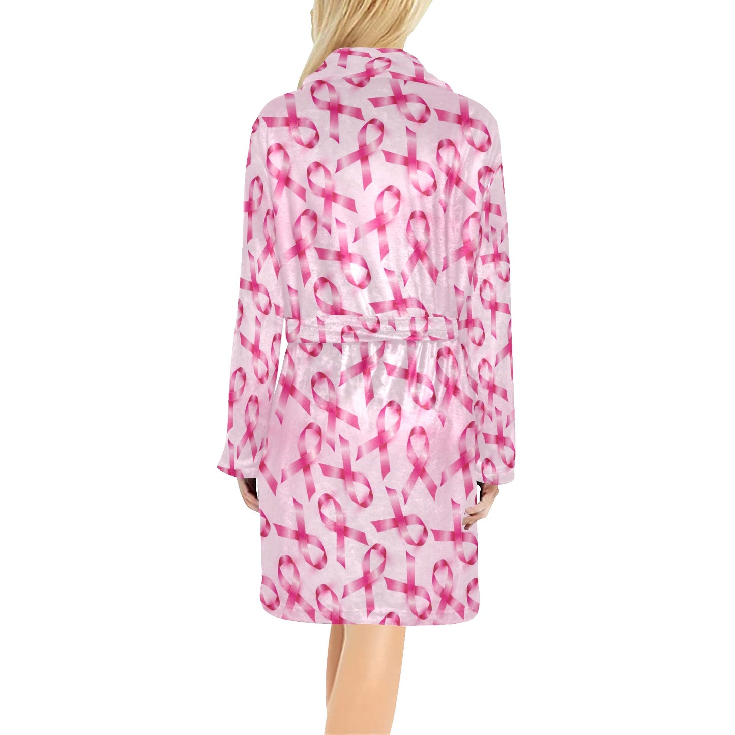 Breast cancer Pattern Print Design 04 Women's Fleece Robe