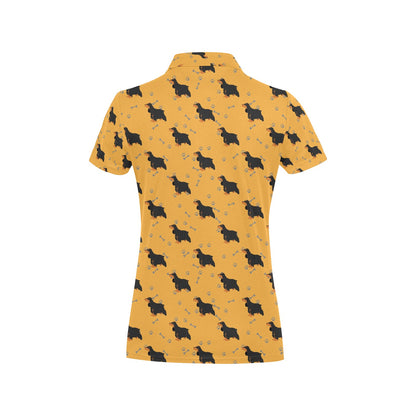 Cocker Pattern Print Design 01 Women's Polo Shirt