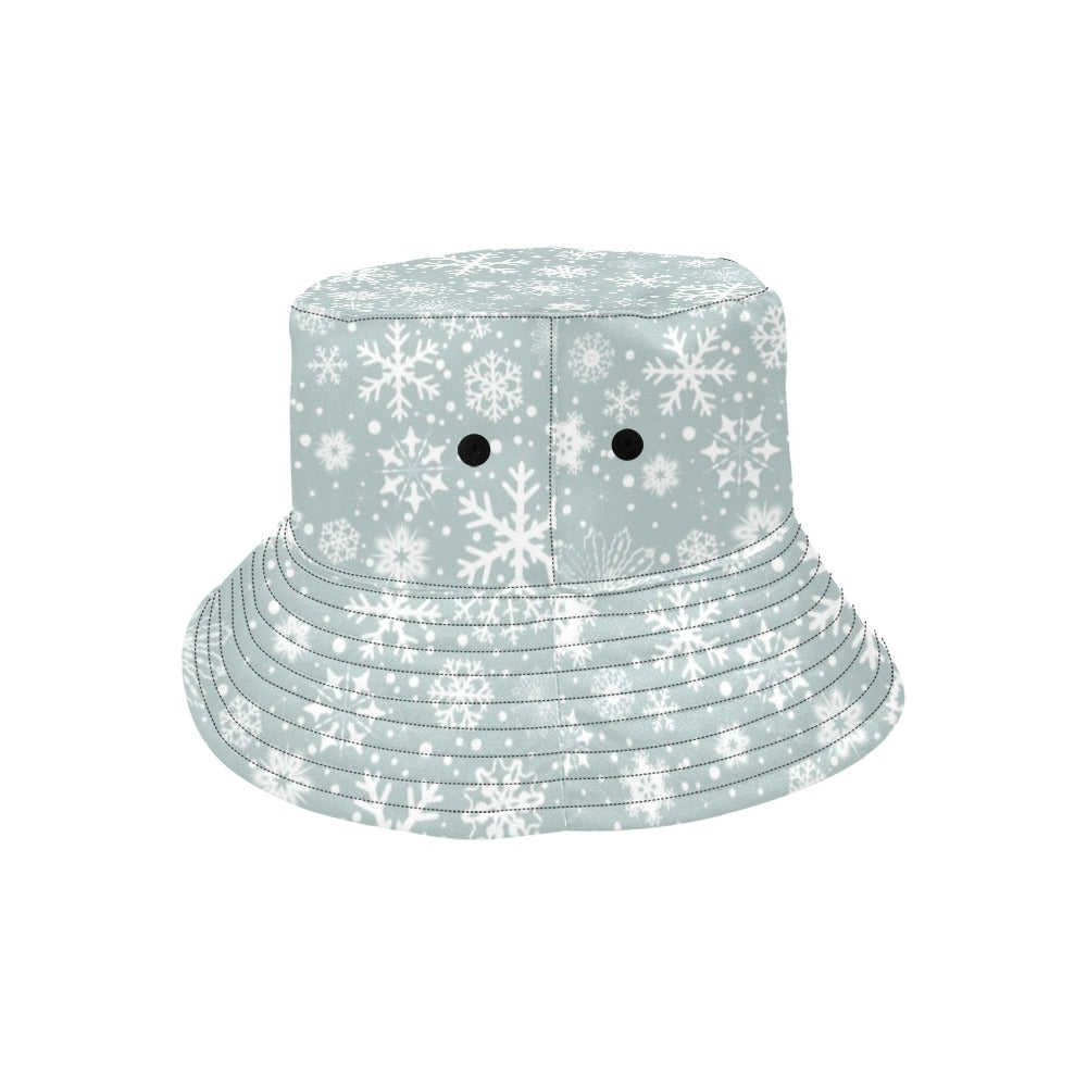 Snowflake Print Design LKS303 Unisex Bucket Hat
