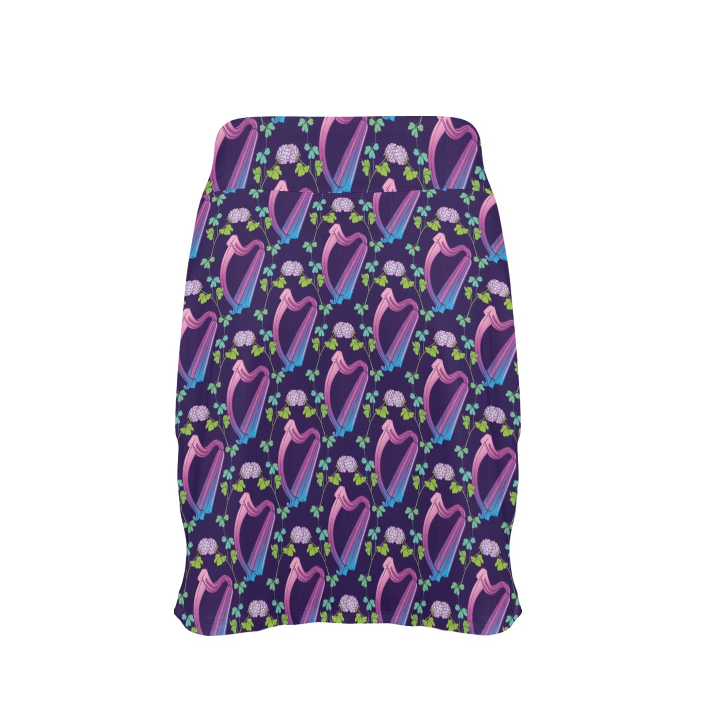 Harp Print Design LKS403 17" Golf & Pickleball Skort with Pockets