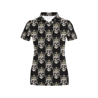 Skull King Print Design LKS3010 Women's Polo Shirt