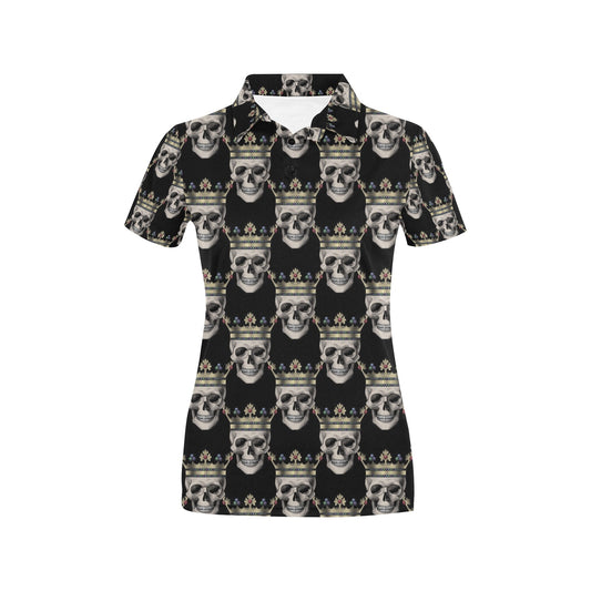 Skull King Print Design LKS3010 Women's Polo Shirt