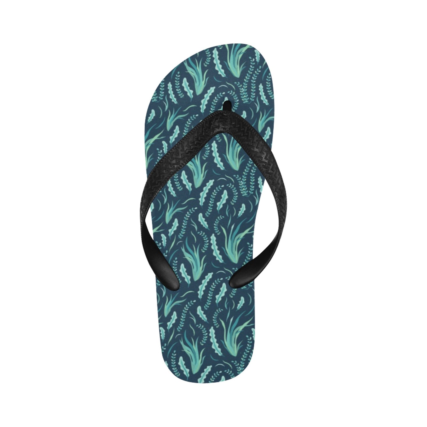 Seaweed Print Design LKS302 Flip Flops
