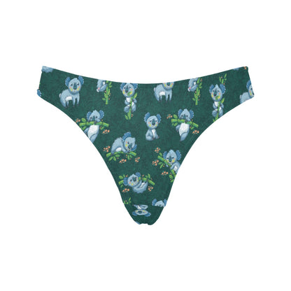 Koala Blue Design Print Women's Thongs