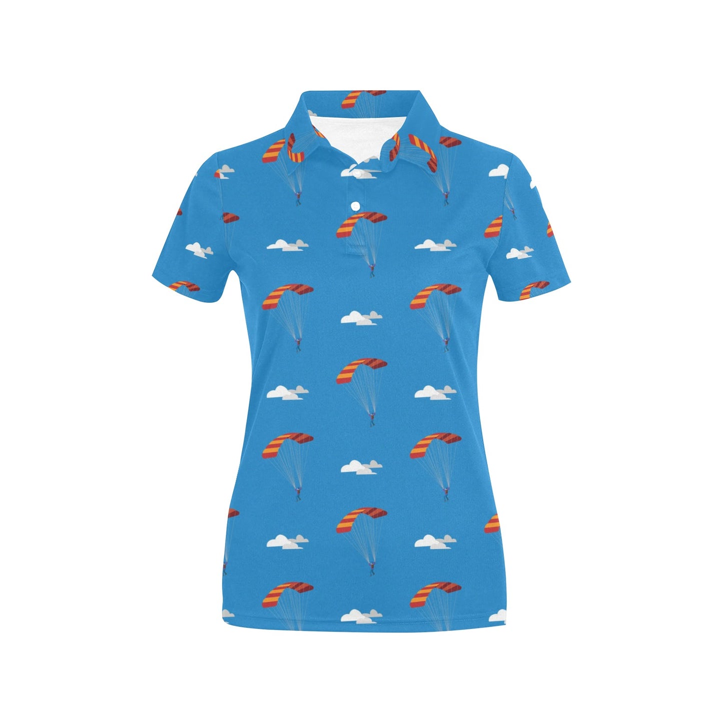 Skydiving Pattern Print Design 02 Women's Polo Shirt