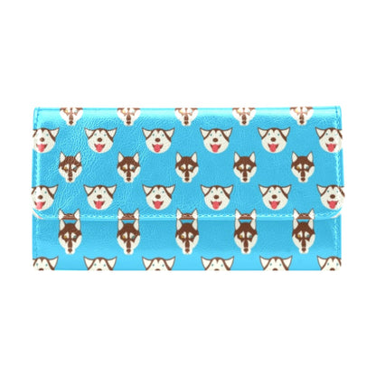 Siberian Huskies Print Design LKS306 Women's Trifold Wallet