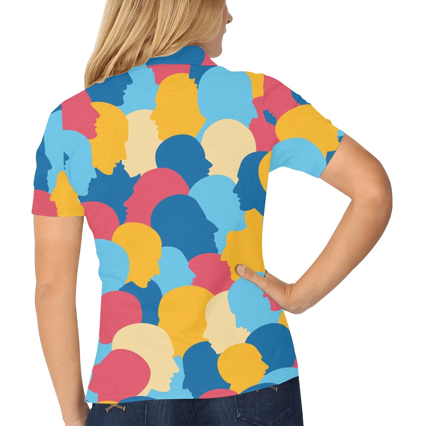 Psychology Pattern Print Design A02 Women's Polo Shirt