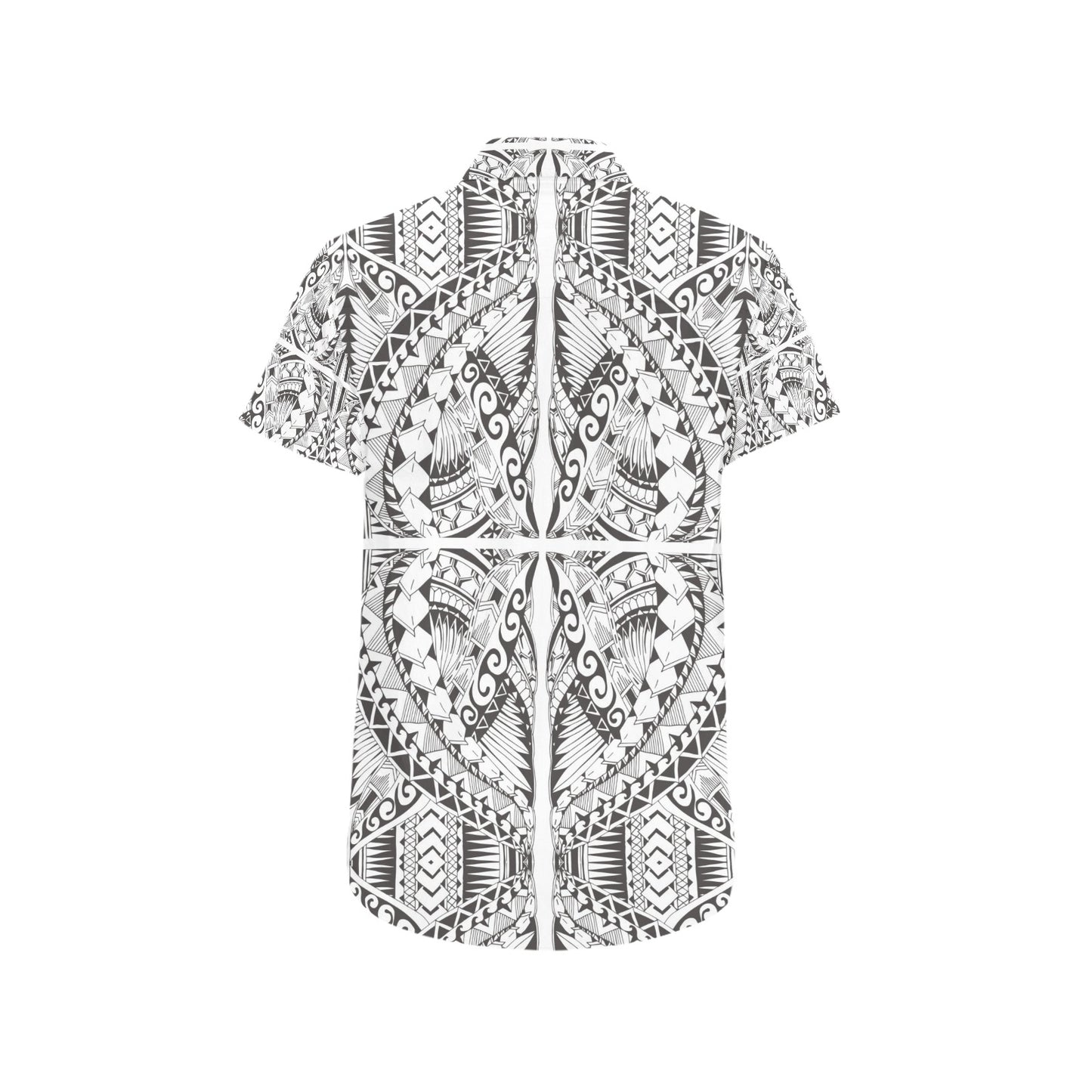 Samoan Style Print Design LKS301 Men Short Sleeve Button Up Shirt