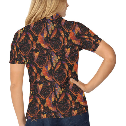 Dream Catcher Native American Design Women's Polo Shirt