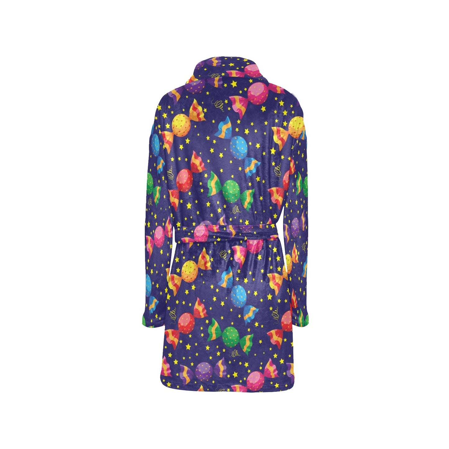Candy Pattern Print Design CA06 Women's Fleece Robe