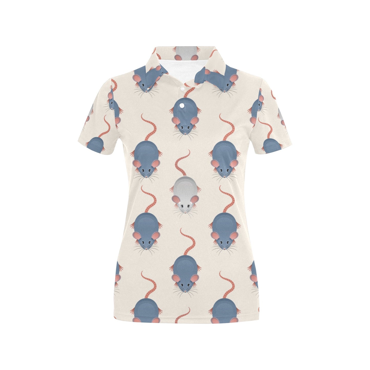 Rat Pattern Print Design 03 Women's Polo Shirt
