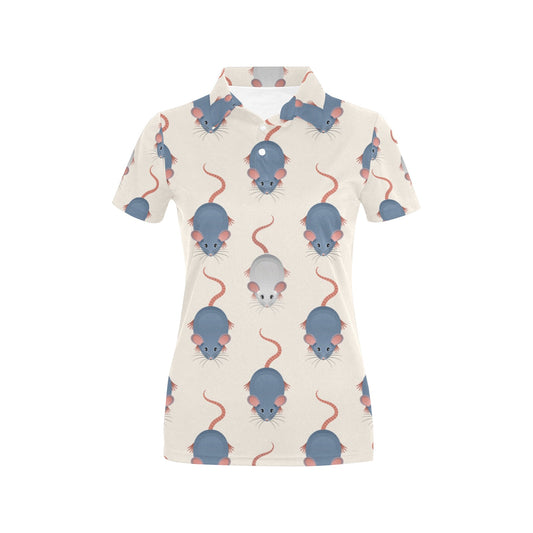 Rat Pattern Print Design 03 Women's Polo Shirt