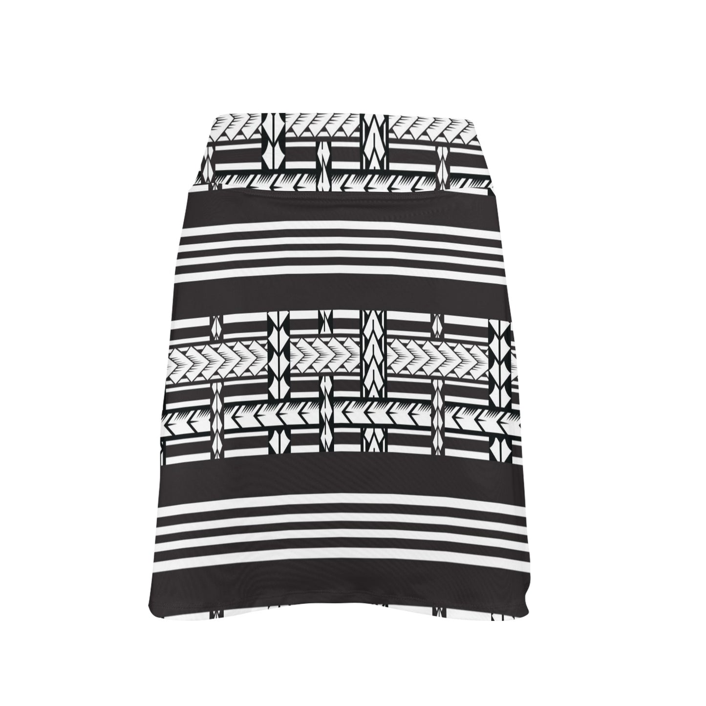 Samoan Tattoo Print Design LKS304 17" Golf & Pickleball Skort with Pockets