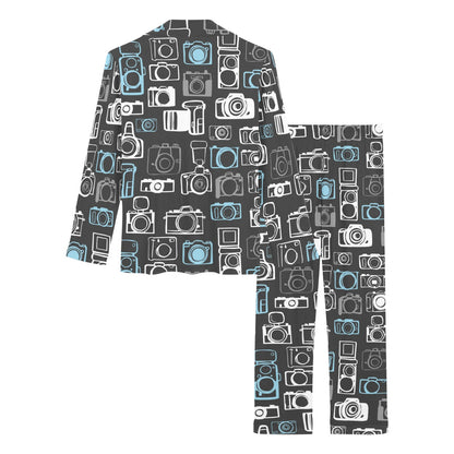 Camera Pattern Print Design 04 Women's Long Pajama Set