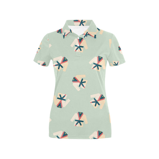 Karate Pattern Print Design 02 Women's Polo Shirt