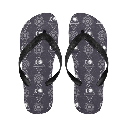 Sun Moon Print Design LKS309 Flip Flops